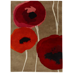 Sanderson Poppies Rug Red